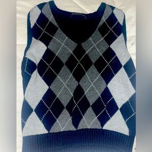 Brandy Women’s Argyle Sweater Vest one size fits all, S